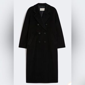 Max Mara Madame 101801 icon black coat with belt sz us 12